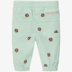 Girls Green Denim Ladybug Jeans