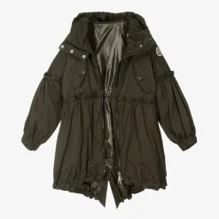 Girls Green Parka Coat
