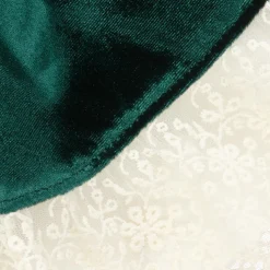 Girls Green Velvet Dress & Hat Set