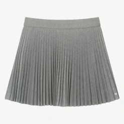 Girls Grey Pleated Skirt