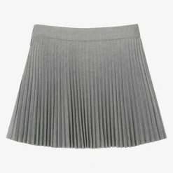 Girls Grey Pleated Skirt