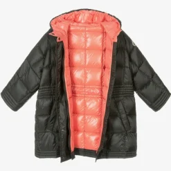Girls Grey Puffer Coat