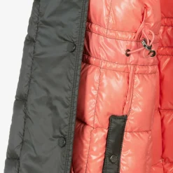 Girls Grey Puffer Coat