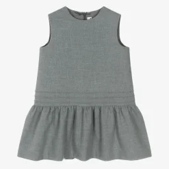 Girls Grey Sleeveless Dress