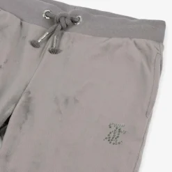 Girls Grey Velour Flared Joggers