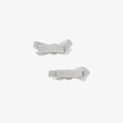 Girls Grey Velvet Bow Hair Clips (2 Pack)