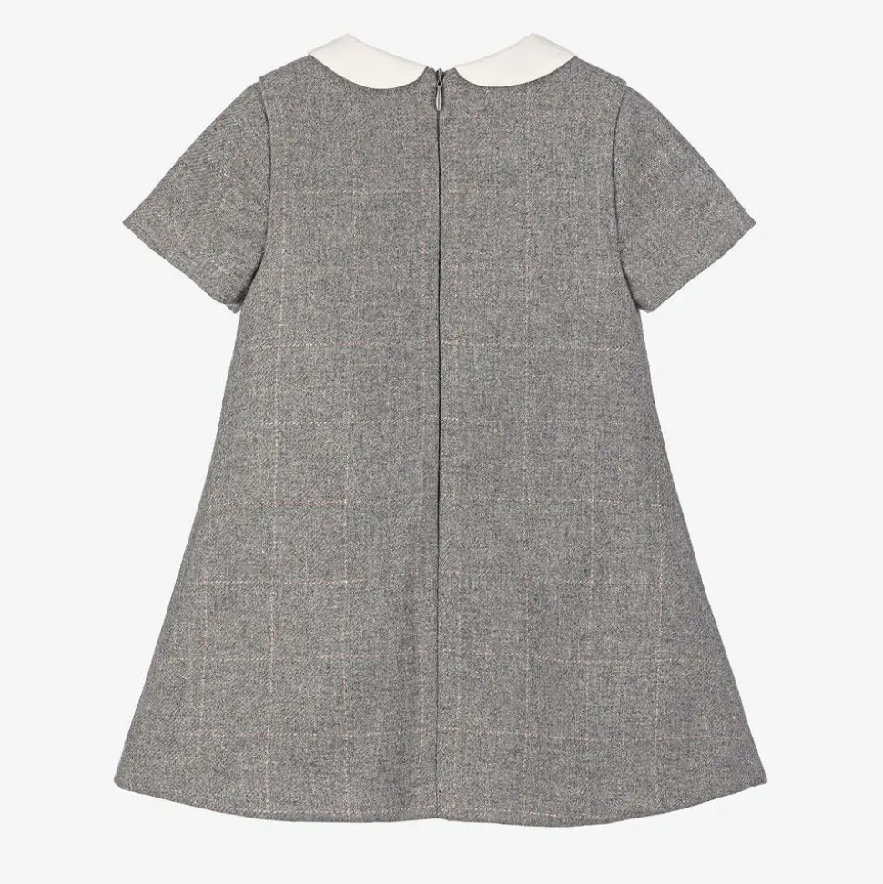Girls Grey Wool Dress