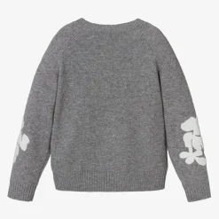 Girls Grey Wool Knit Jumper