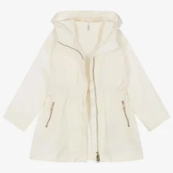 Girls Ivory Adeola Hooded Coat