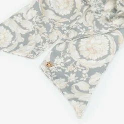 Girls Ivory & Grey Barocco Hair Elastic