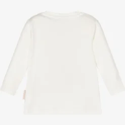 Girls Ivory Bear Cotton Top