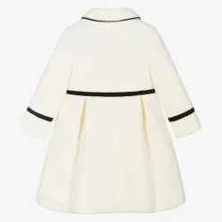 Girls Ivory Bouclé Coat