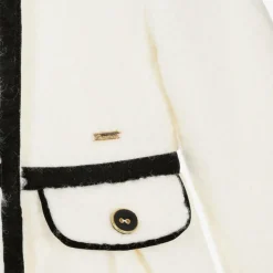 Girls Ivory Bouclé Coat