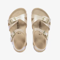 Girls Ivory Buckle Sandals