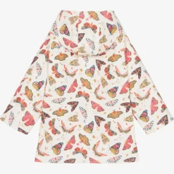 Girls Ivory Butterfly Raincoat