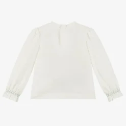 Girls Ivory Cotton Ballerina Top