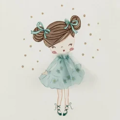 Girls Ivory Cotton Ballerina Top