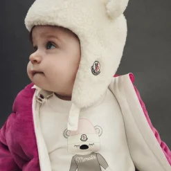 Girls Ivory Cotton Bear Top