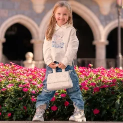 Girls Ivory Cotton Disney Hoodie