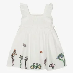 Girls Ivory Cotton Fairies Dress