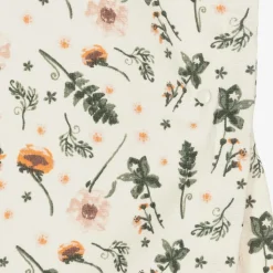 Girls Ivory Cotton Floral Poncho Towel