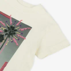 Girls Ivory Cotton Graphic T-Shirt