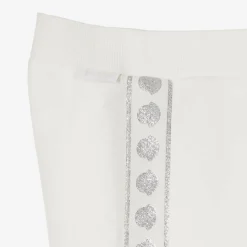 Girls Ivory Cotton Joggers