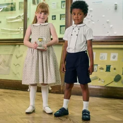 Girls Ivory Cotton Knee Length Socks