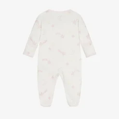 Girls Ivory Cotton Starry Sky Babygrow