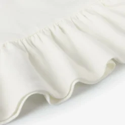 Girls Ivory Cotton Sweatshirt Dress