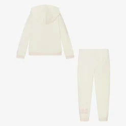 Girls Ivory Cotton Tracksuit