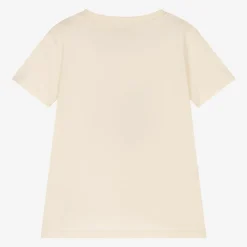 Girls Ivory Cotton T-Shirt