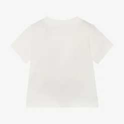 Girls Ivory Cotton T-Shirt