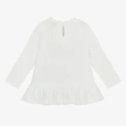 Girls Ivory Disney Cotton Tunic Top
