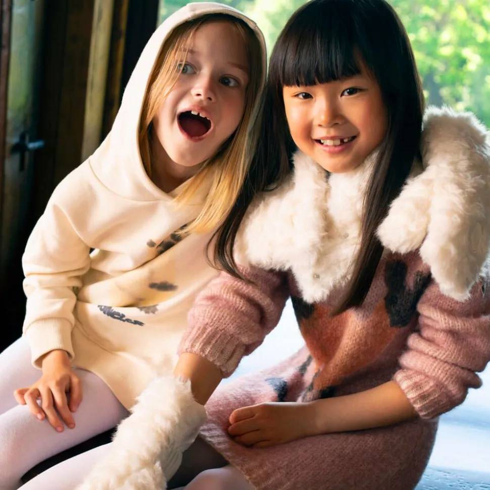 Girls Ivory Faux Fur Neck Warmer