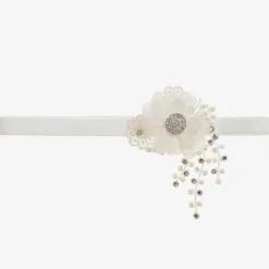 Girls Ivory Flower Headband