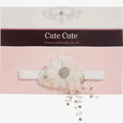 Girls Ivory Flower Headband
