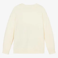 Girls Ivory Heart Sweater