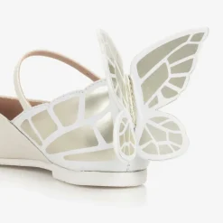 Girls Ivory Leather Shoes