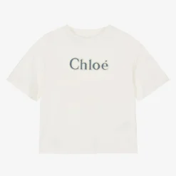 Girls Ivory Organic Cotton T-Shirt