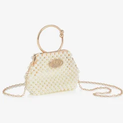 Girls Ivory Pearl Bead Bag (12cm)