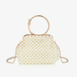 Girls Ivory Pearl Bead Bag (12cm)