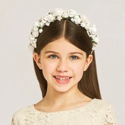 Girls Ivory Rose Garland