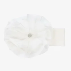 Girls Ivory Ruffle Headband