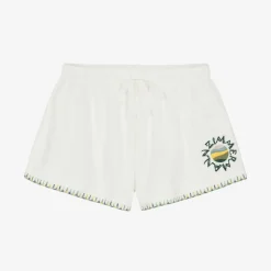Girls Ivory Towelling Shorts