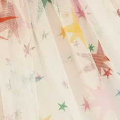 Girls Ivory Tulle Star Print Skirt