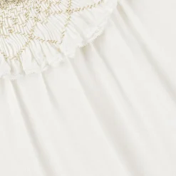 Girls Ivory Viscose Crêpe Dress