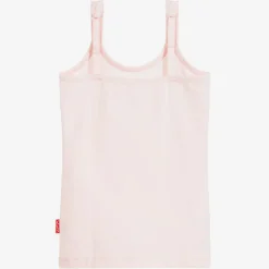 Girls Light Pink Cotton Jersey Vest