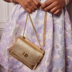 Girls Metallic Gold Shoulder Bag (14cm)