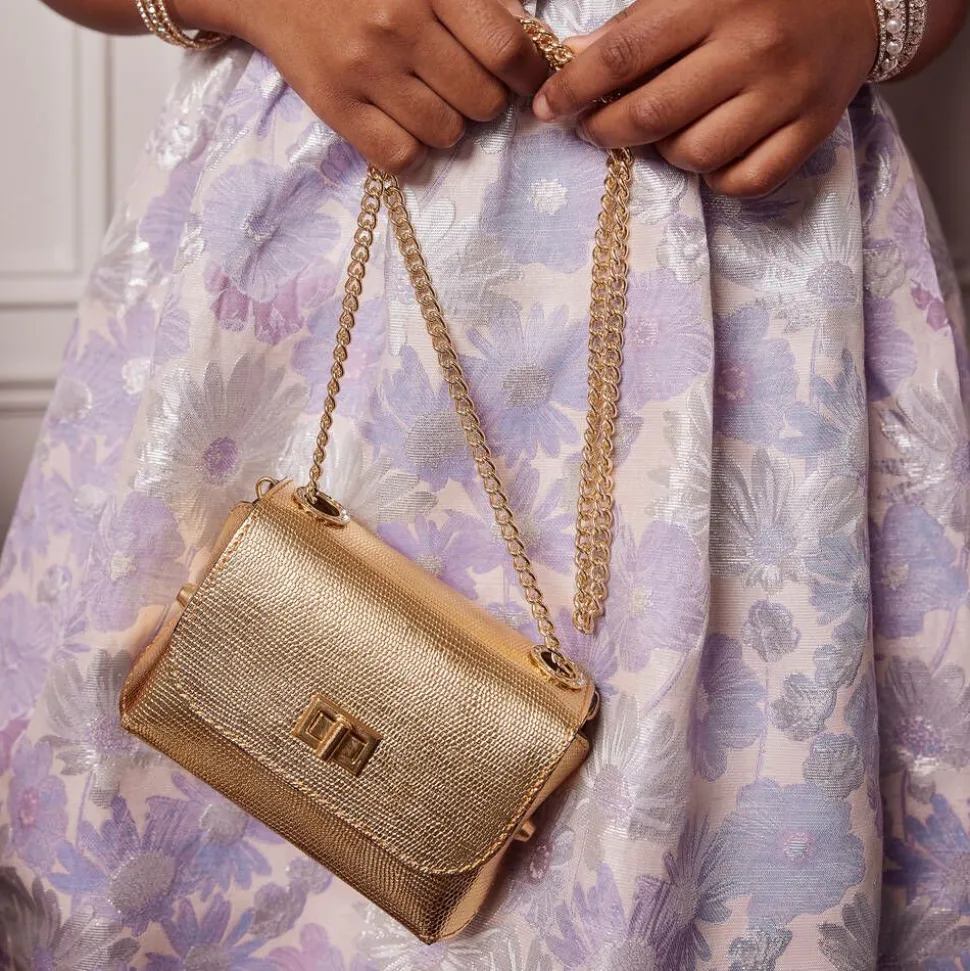 Girls Metallic Gold Shoulder Bag (14cm)